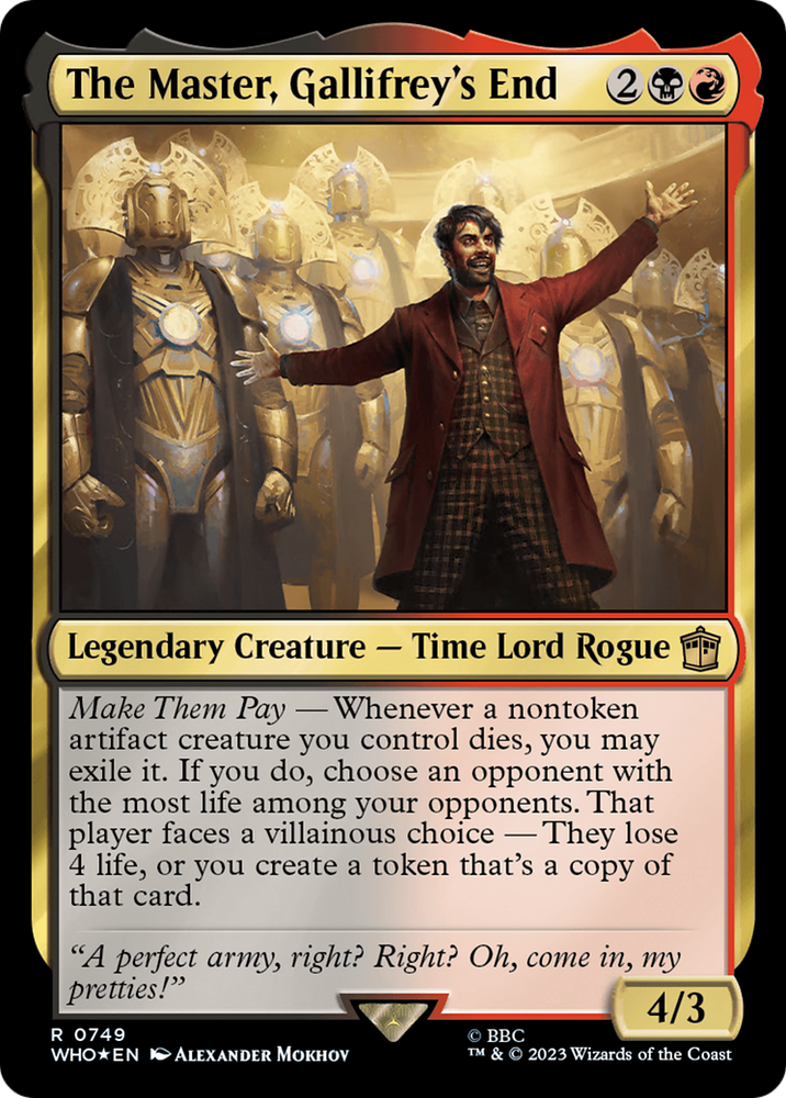 The Master, Gallifrey's End (Surge Foil) [Doctor Who] Magic: The Gathering