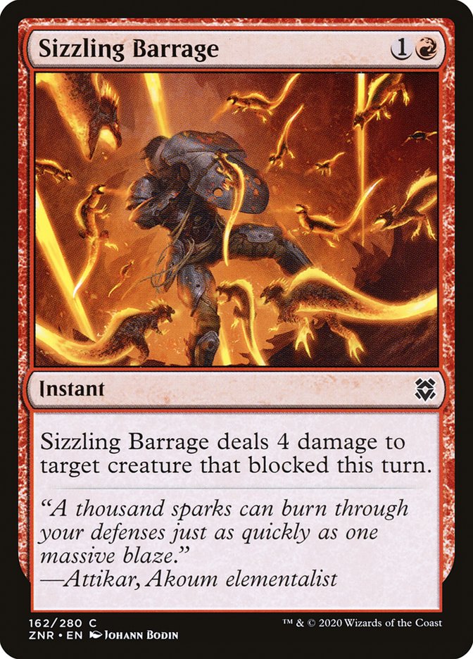 Sizzling Barrage [Zendikar Rising] Magic: The Gathering