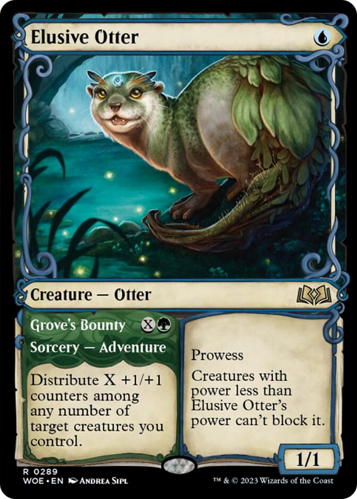 Elusive Otter // Grove's Bounty (Showcase) [Wilds of Eldraine] Magic: The Gathering