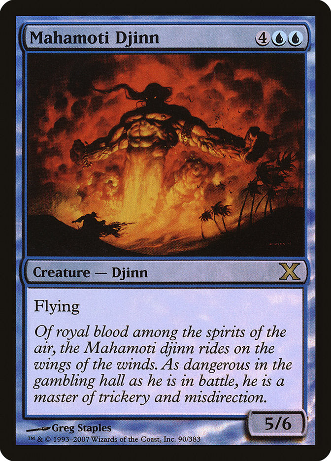 Mahamoti Djinn (Premium Foil) [Tenth Edition] Magic: The Gathering