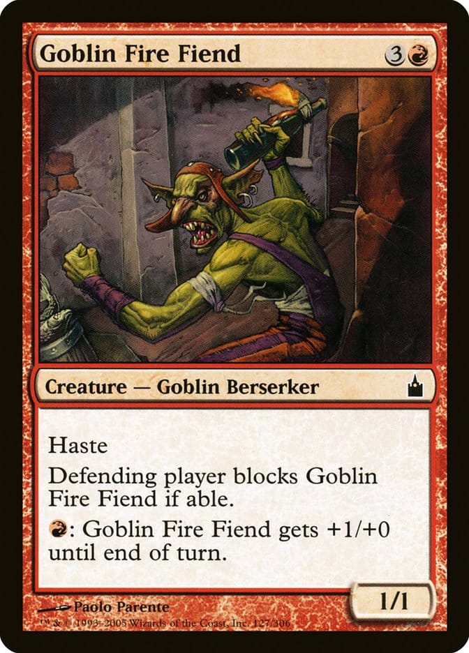 Goblin Fire Fiend [Ravnica: City of Guilds] Magic: The Gathering