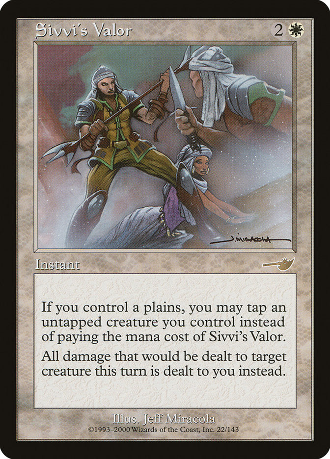 Sivvi's Valor [Nemesis] Magic: The Gathering