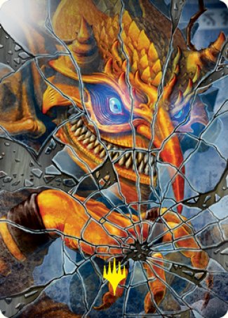 Reflection of Kiki-Jiki Art Card (Gold-Stamped Signature) [Kamigawa: Neon Dynasty Art Series] Magic: The Gathering