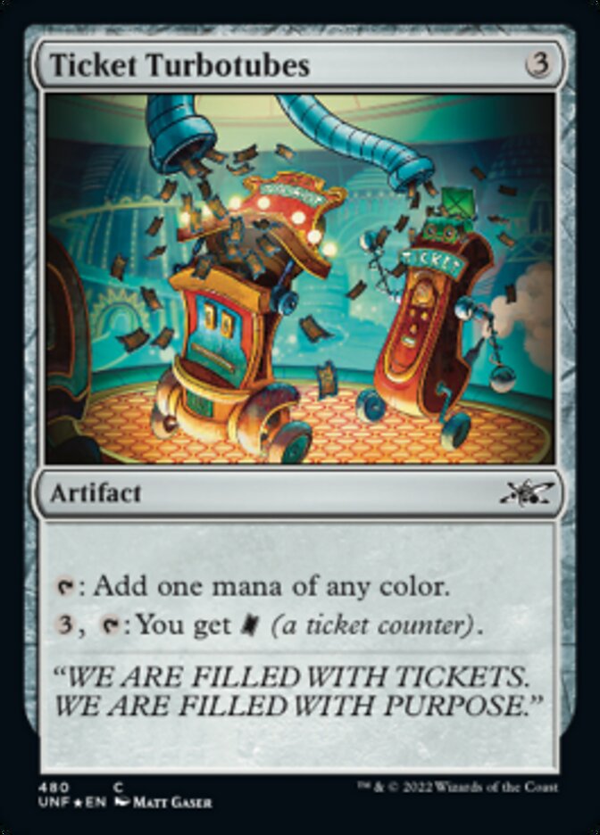Ticket Turbotubes (Galaxy Foil) [Unfinity] Magic: The Gathering