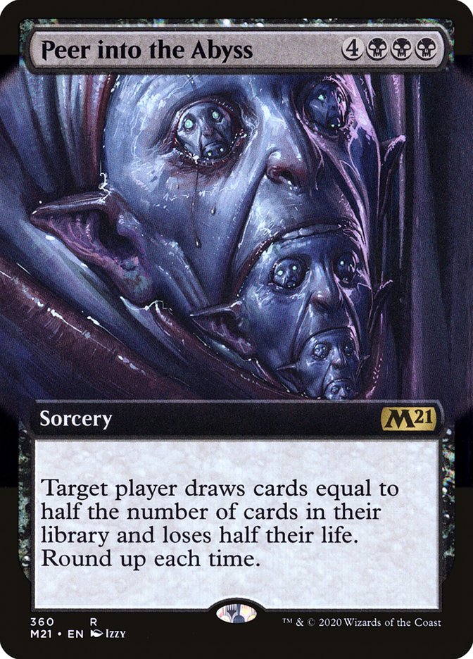 Peer into the Abyss (Extended Art) [Core Set 2021] Magic: The Gathering