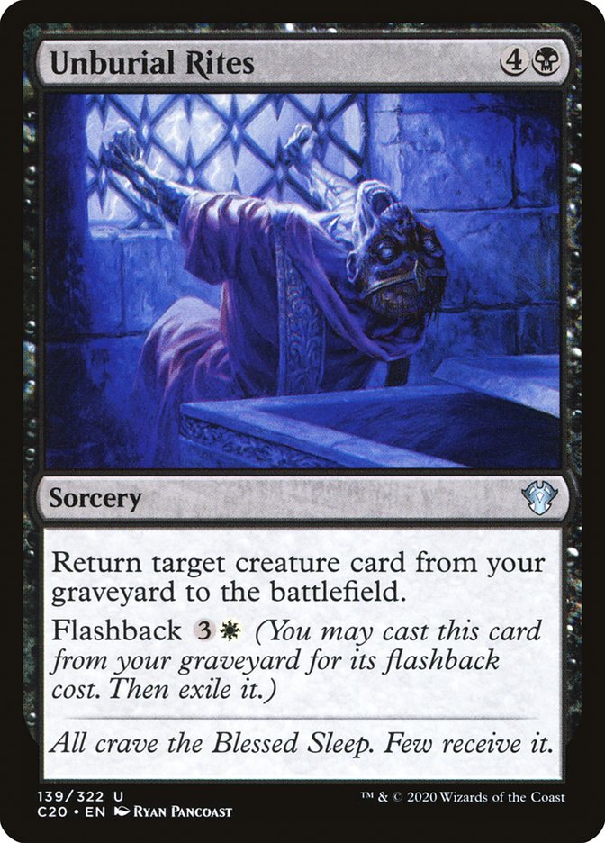 Unburial Rites [Commander 2020] Magic: The Gathering