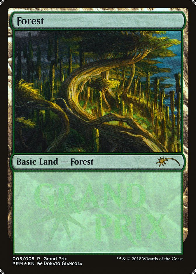 Forest (2018f) [Grand Prix Promos] Magic: The Gathering