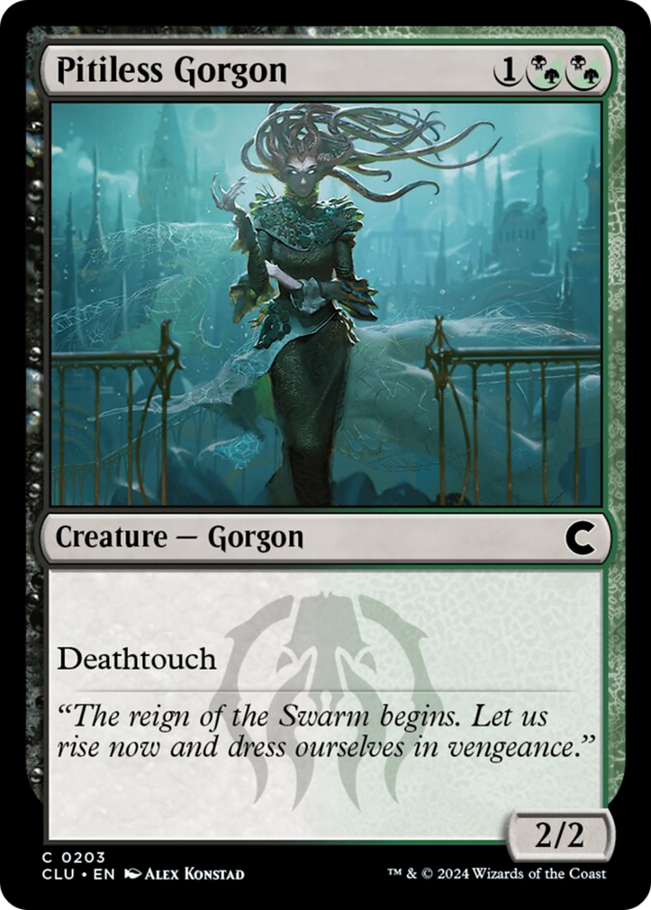 Pitiless Gorgon [Ravnica: Clue Edition] Magic: The Gathering
