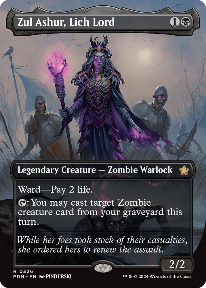 Zul Ashur, Lich Lord (Borderless) [Foundations] Magic: The Gathering