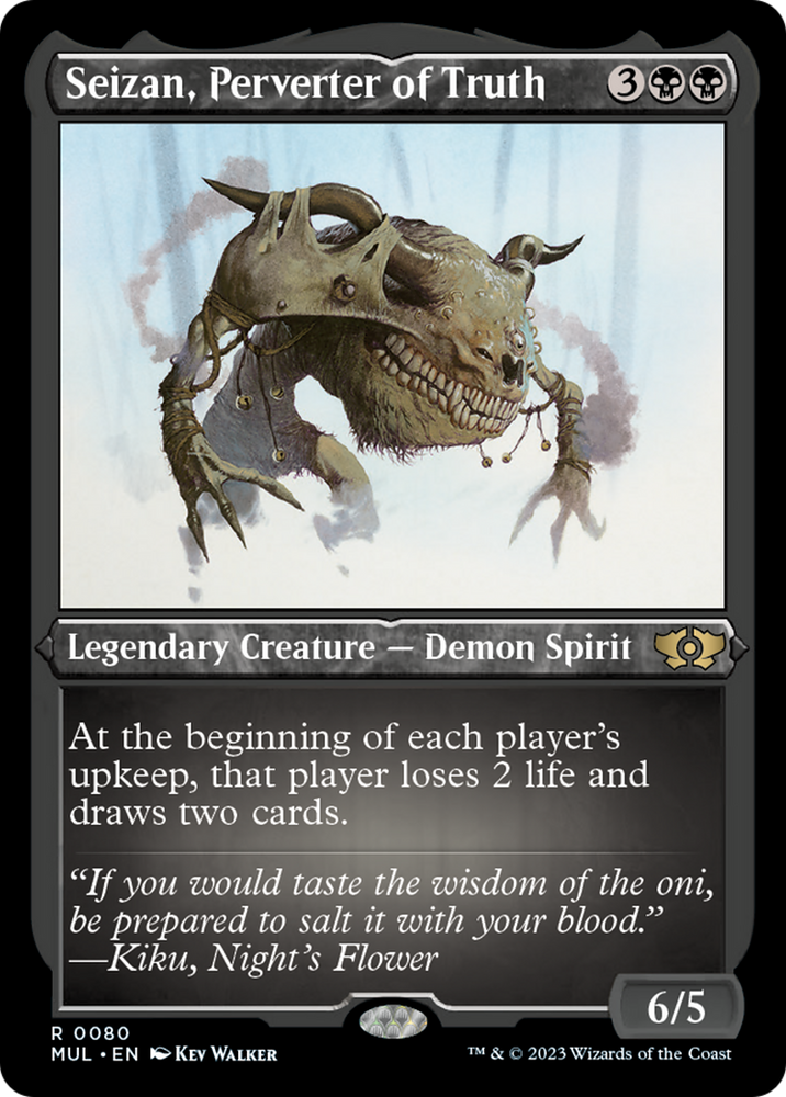 Seizan, Perverter of Truth (Foil Etched) [Multiverse Legends] Magic: The Gathering