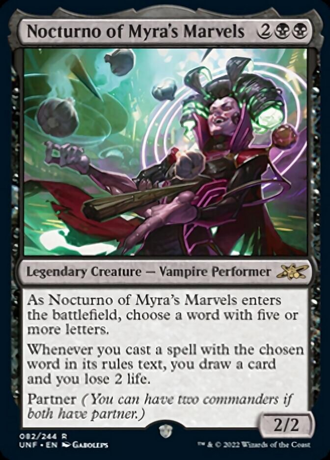 Nocturno of Myra's Marvels [Unfinity] Magic: The Gathering