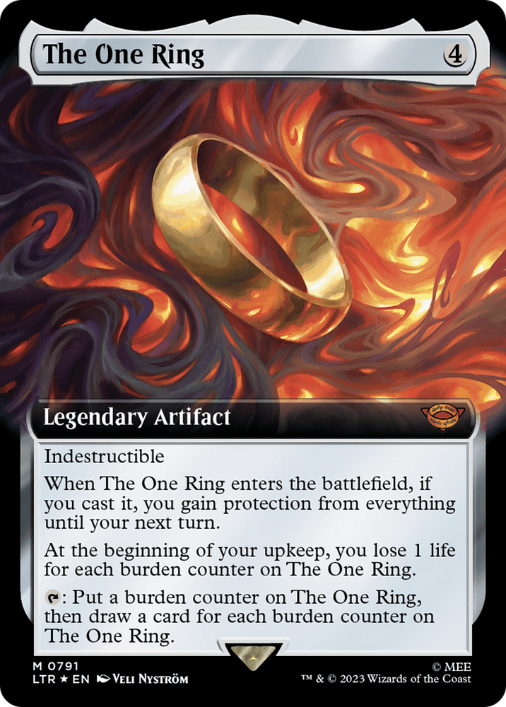 The One Ring (Extended Art) (Surge Foil) [The Lord of the Rings: Tales of Middle-Earth] Magic: The Gathering