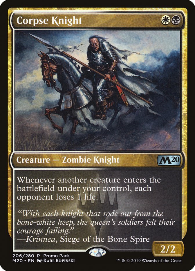 Corpse Knight (Promo Pack) [Core Set 2020 Promos] Magic: The Gathering