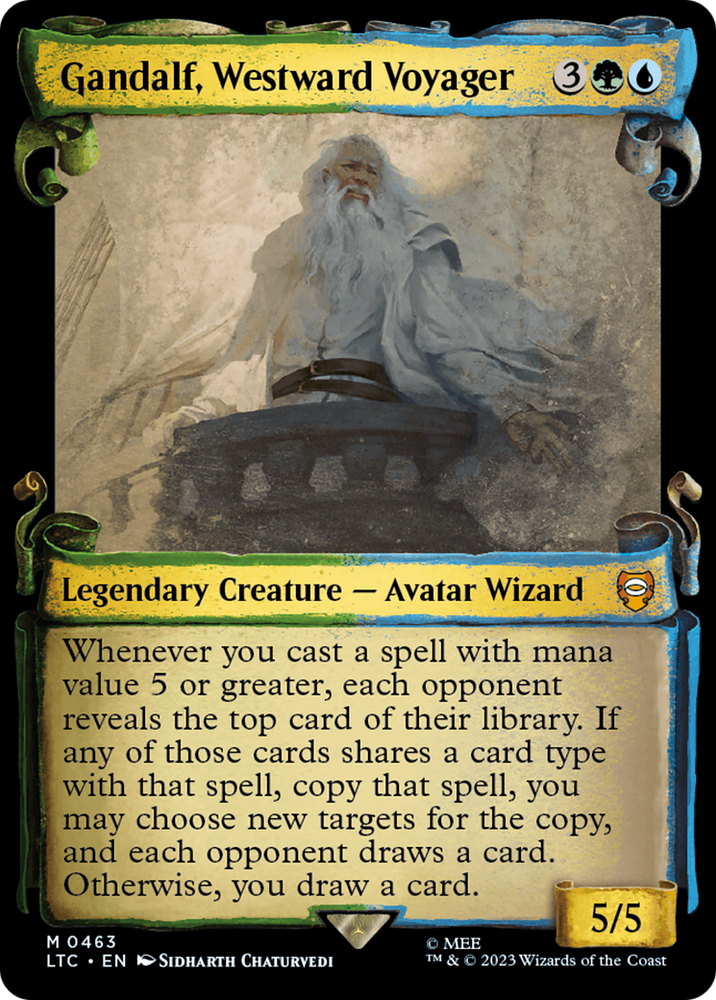 Gandalf, Westward Voyager [The Lord of the Rings: Tales of Middle-Earth Commander Showcase Scrolls] Magic: The Gathering