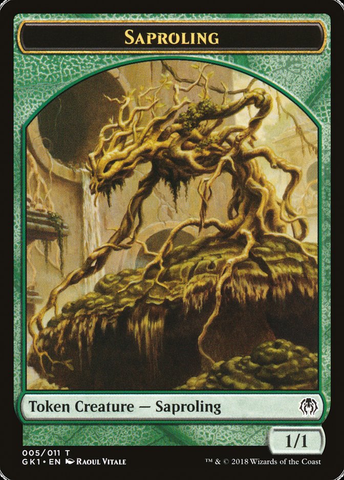 Saproling // Insect Double-Sided Token [Guilds of Ravnica Guild Kit Tokens] Magic: The Gathering