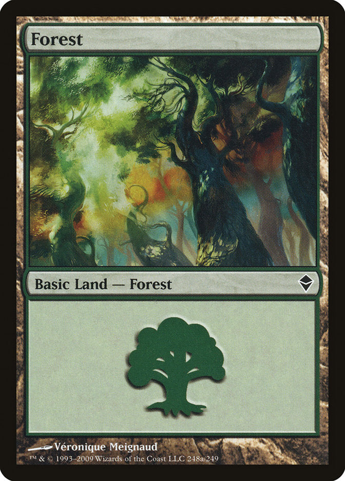 Forest (248a) [Zendikar] Magic: The Gathering