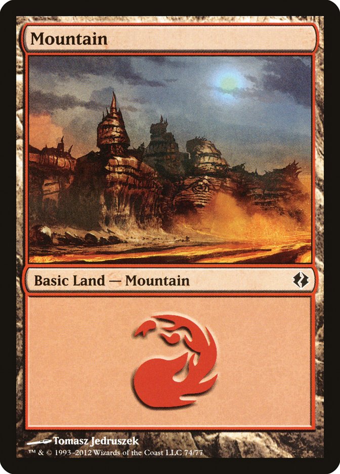 Mountain (74) [Duel Decks: Venser vs. Koth] Magic: The Gathering