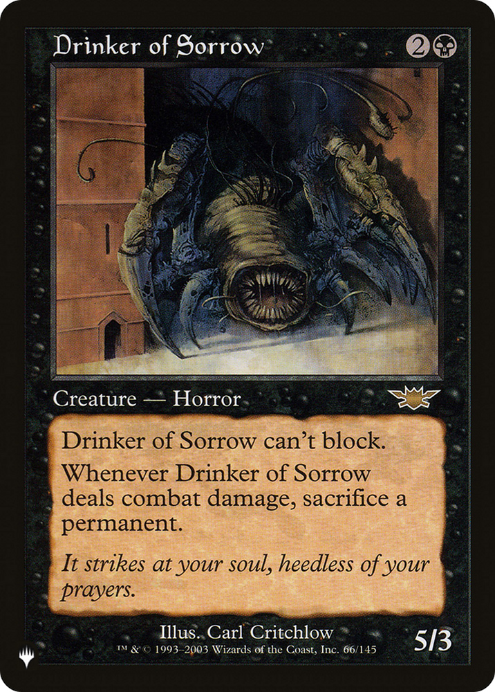 Drinker of Sorrow [The List] Magic: The Gathering