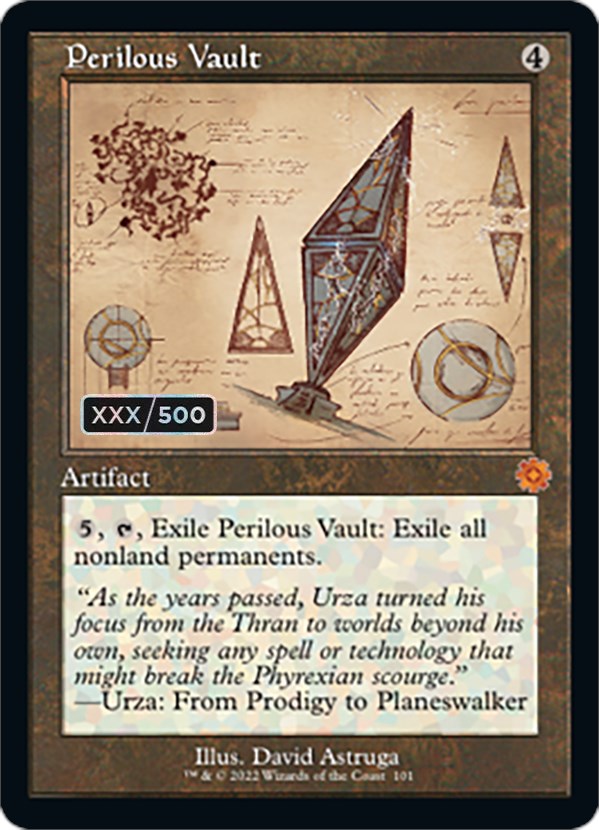 Perilous Vault (Retro Schematic) (Serialized) [The Brothers' War Retro Artifacts] Magic: The Gathering