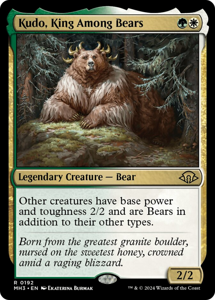 Kudo, King Among Bears [Modern Horizons 3] Magic: The Gathering