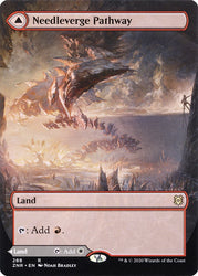 Needleverge Pathway // Pillarverge Pathway (Borderless Alternate Art) [Zendikar Rising] Magic: The Gathering