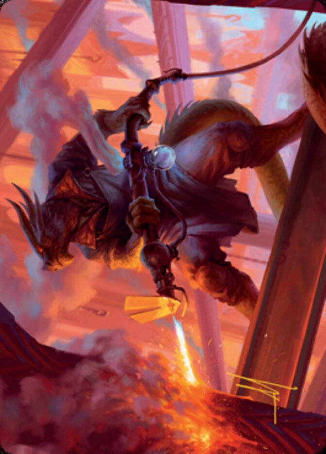 Plasma Jockey Art Card (Gold-Stamped Signature) [Streets of New Capenna Art Series] Magic: The Gathering