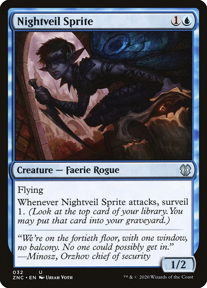 Nightveil Sprite [Zendikar Rising Commander] Magic: The Gathering