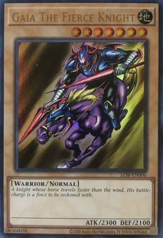 Gaia The Fierce Knight (25th Anniversary) [LOB-EN006] Ultra Rare - Yugioh Cards For Your TCG Needs!