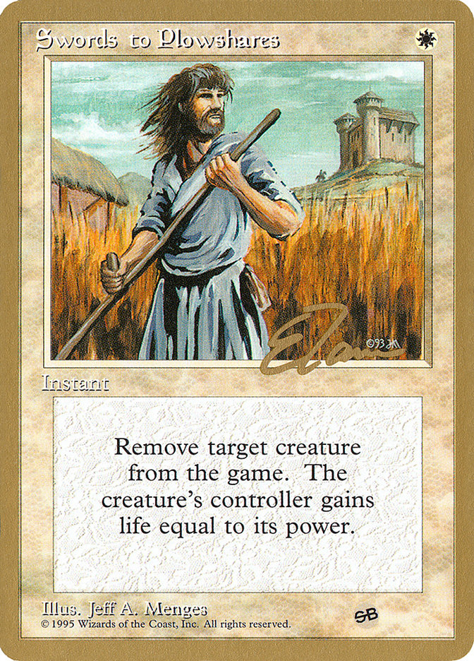 Swords to Plowshares (Eric Tam) (SB) [Pro Tour Collector Set] Magic: The Gathering