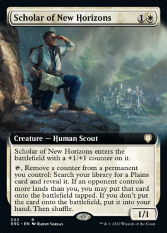 Scholar of New Horizons (Extended Art) [The Brothers' War Commander] Magic: The Gathering
