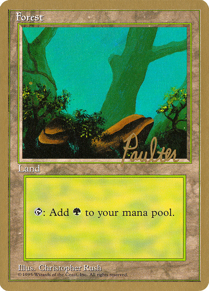 Forest (pp378) (Preston Poulter) [Pro Tour Collector Set] Magic: The Gathering