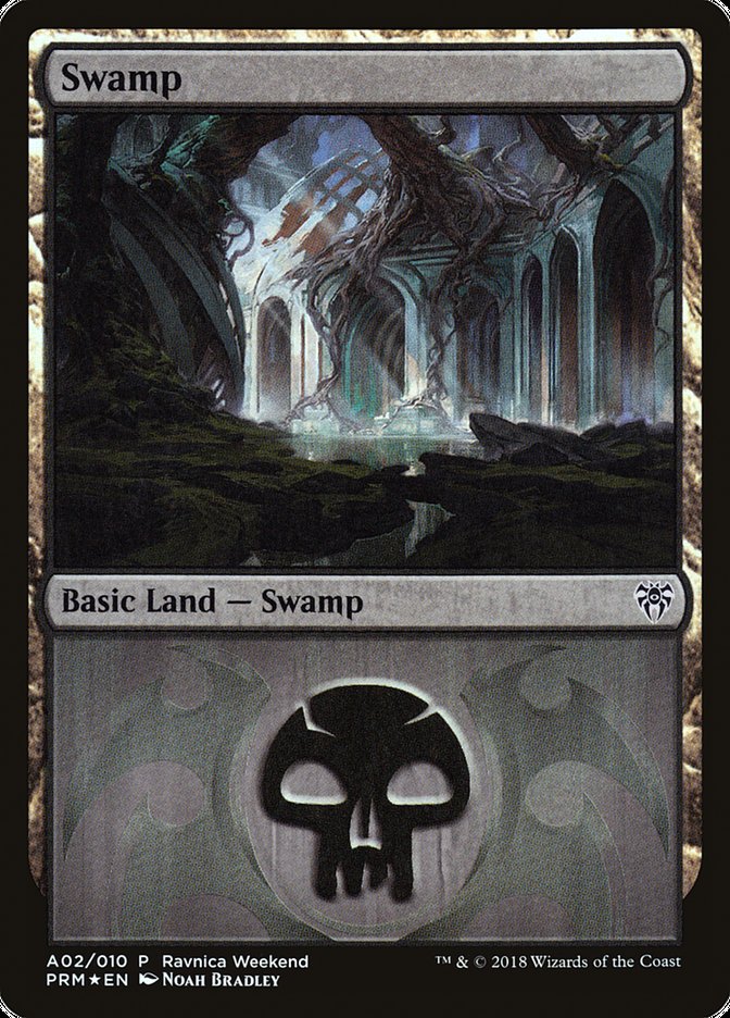 Swamp (A02) [Ravnica Allegiance Ravnica Weekend] Magic: The Gathering