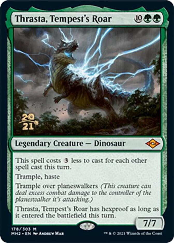 Thrasta, Tempest's Roar [Modern Horizons 2 Prerelease Promos] Magic: The Gathering