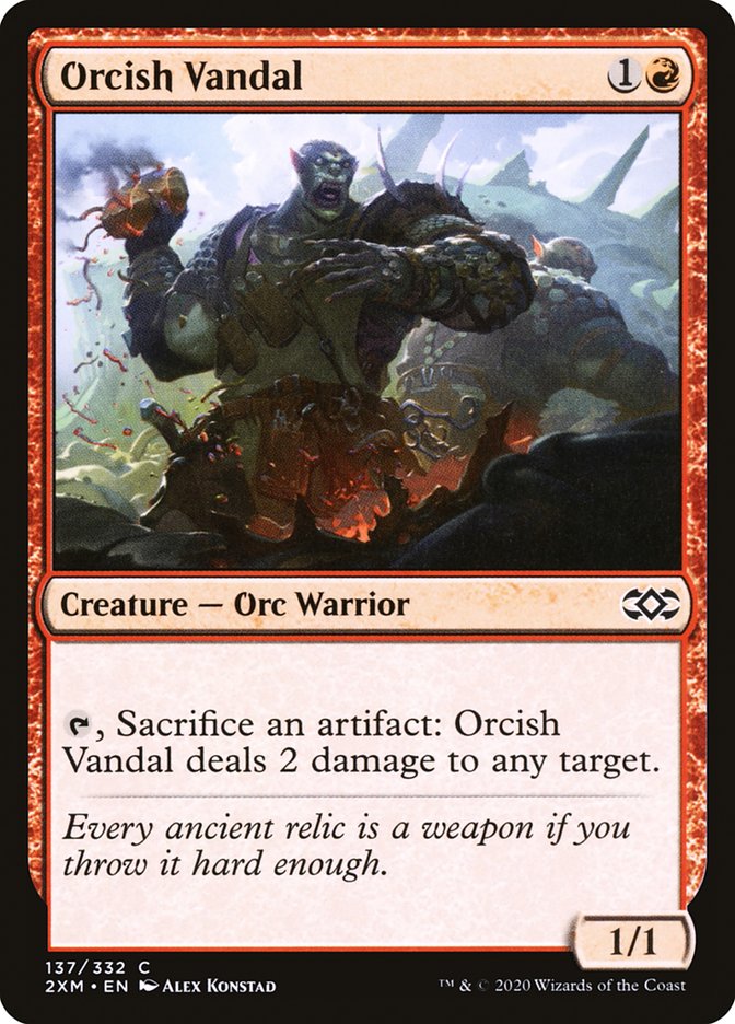 Orcish Vandal [Double Masters] Magic: The Gathering