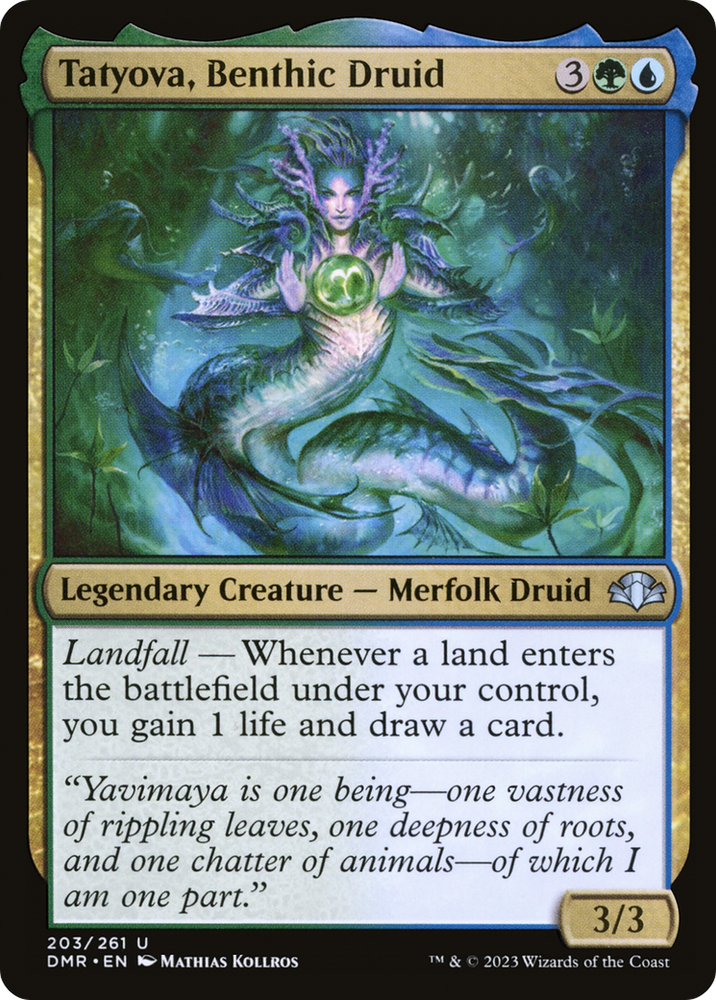 Tatyova, Benthic Druid [Dominaria Remastered] Magic: The Gathering