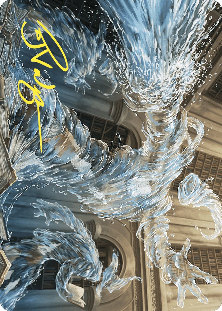 Splashy Spellcaster Art Card (Gold-Stamped Signature) [Wilds of Eldraine Art Series] Magic: The Gathering