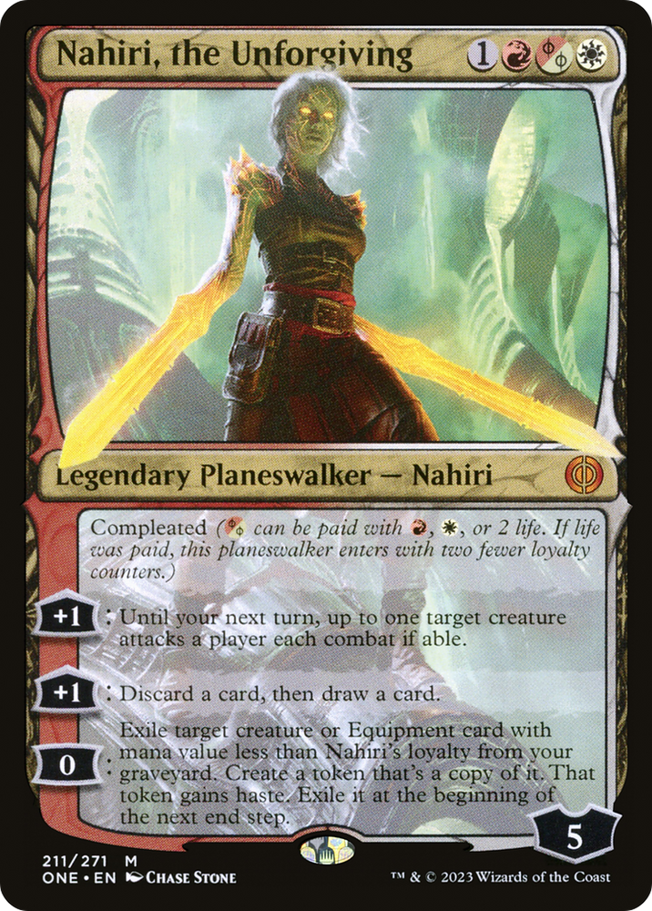 Nahiri, the Unforgiving [Phyrexia: All Will Be One] Magic: The Gathering