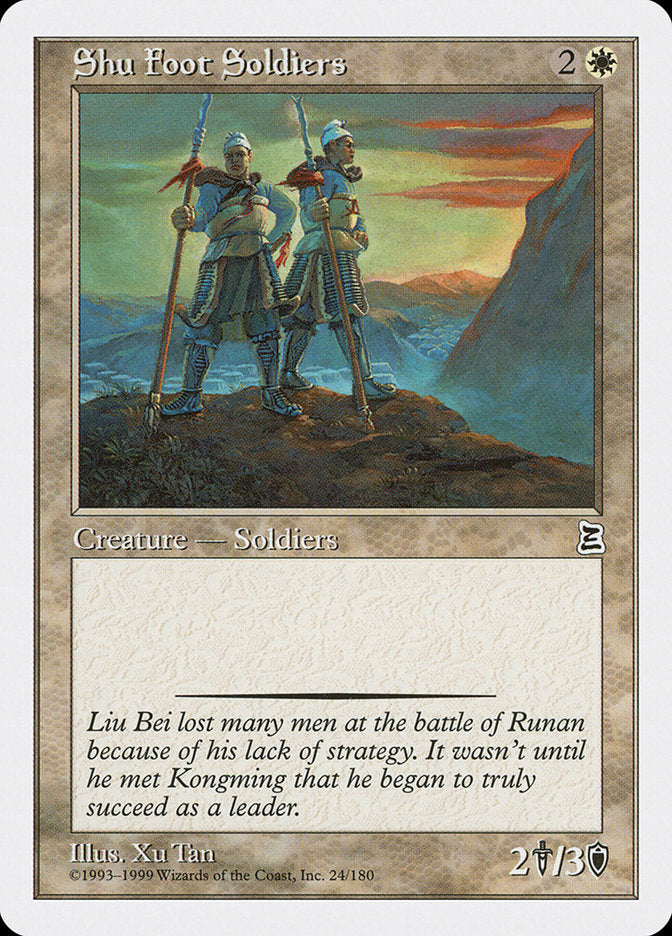Shu Foot Soldiers [Portal Three Kingdoms] Magic: The Gathering