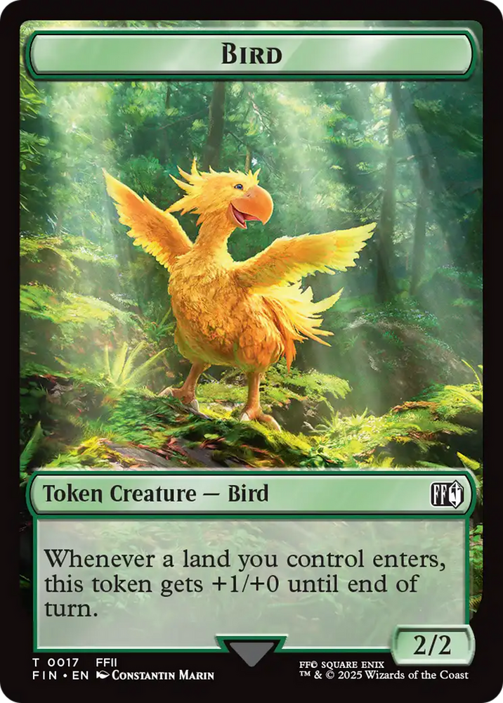 Hero (0008) // Bird (0017) Double-Sided Token [FINAL FANTASY Tokens] Magic: The Gathering