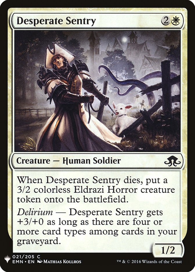 Desperate Sentry [Mystery Booster] Magic: The Gathering