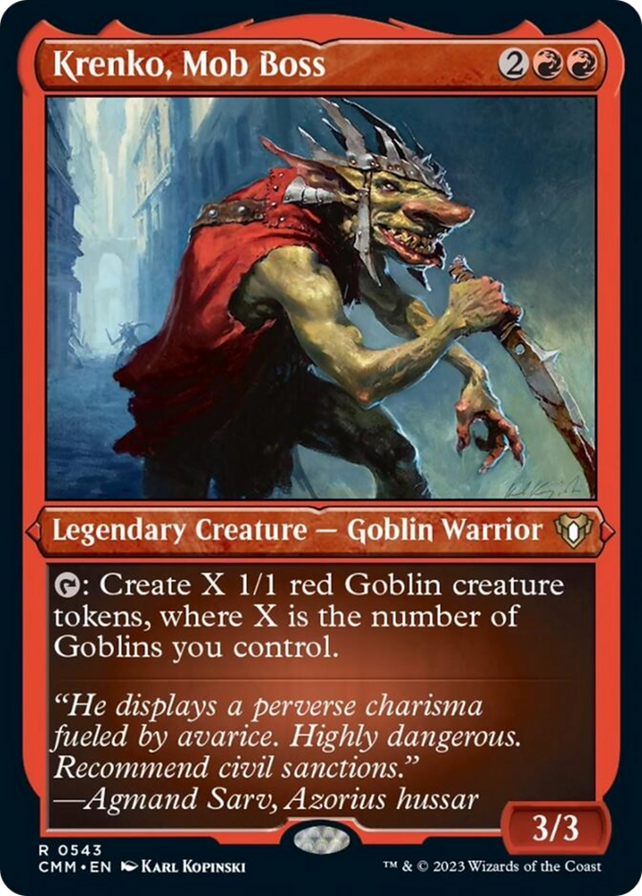 Krenko, Mob Boss (Foil Etched) [Commander Masters] Magic: The Gathering