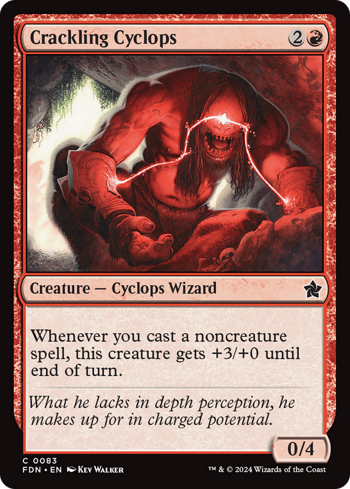 Crackling Cyclops [Foundations] Magic: The Gathering