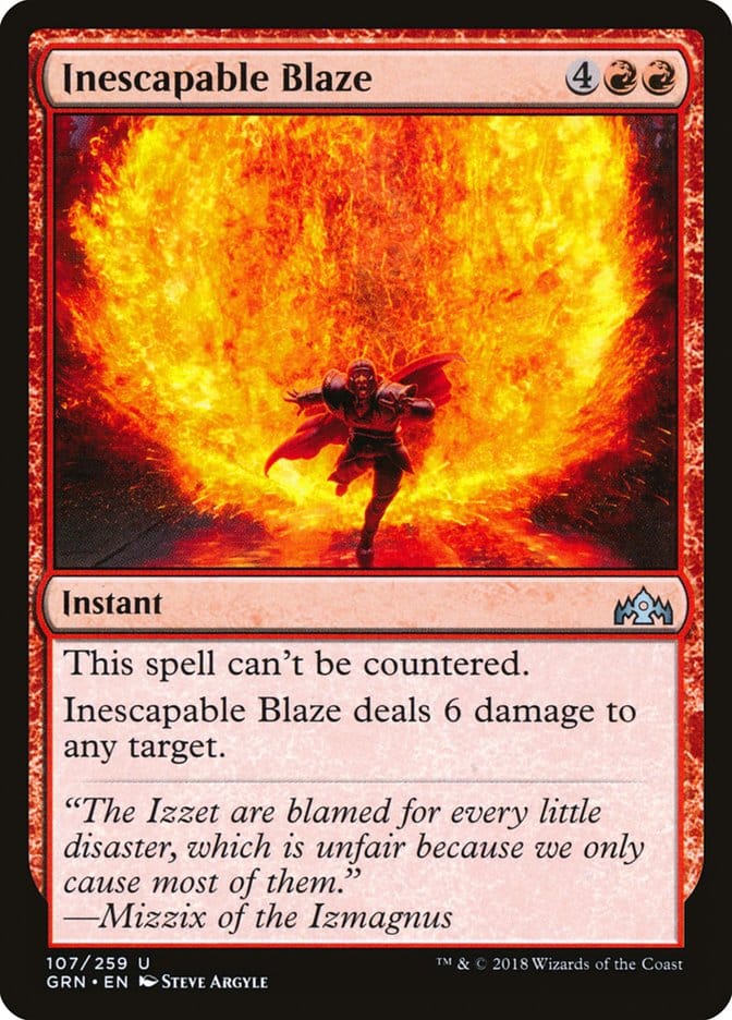 Inescapable Blaze [Guilds of Ravnica] Magic: The Gathering