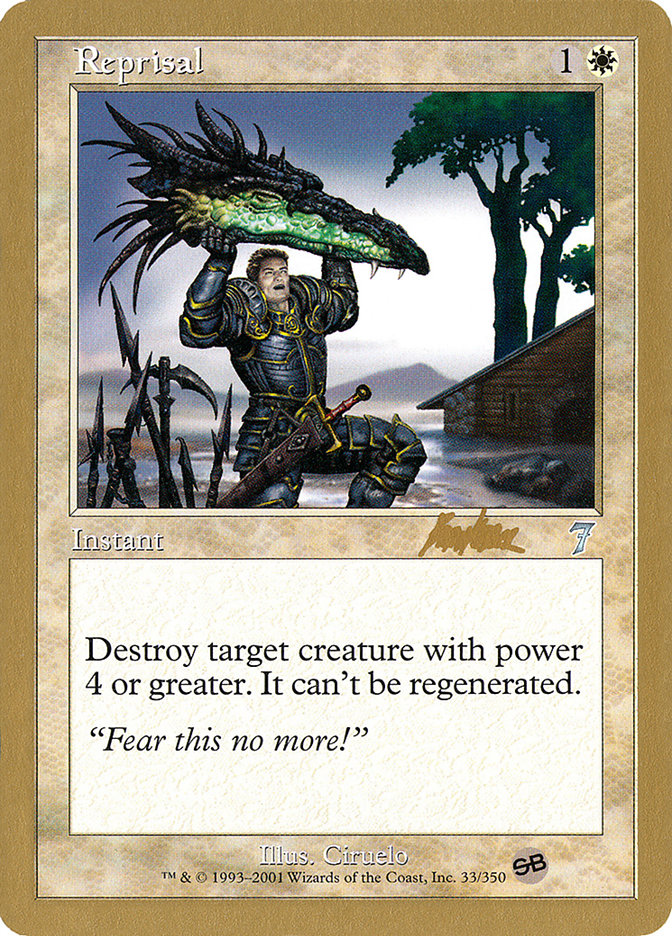 Reprisal (Brian Kibler) (SB) [World Championship Decks 2002] Magic: The Gathering