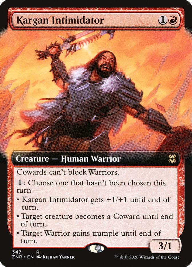 Kargan Intimidator (Extended Art) [Zendikar Rising] Magic: The Gathering