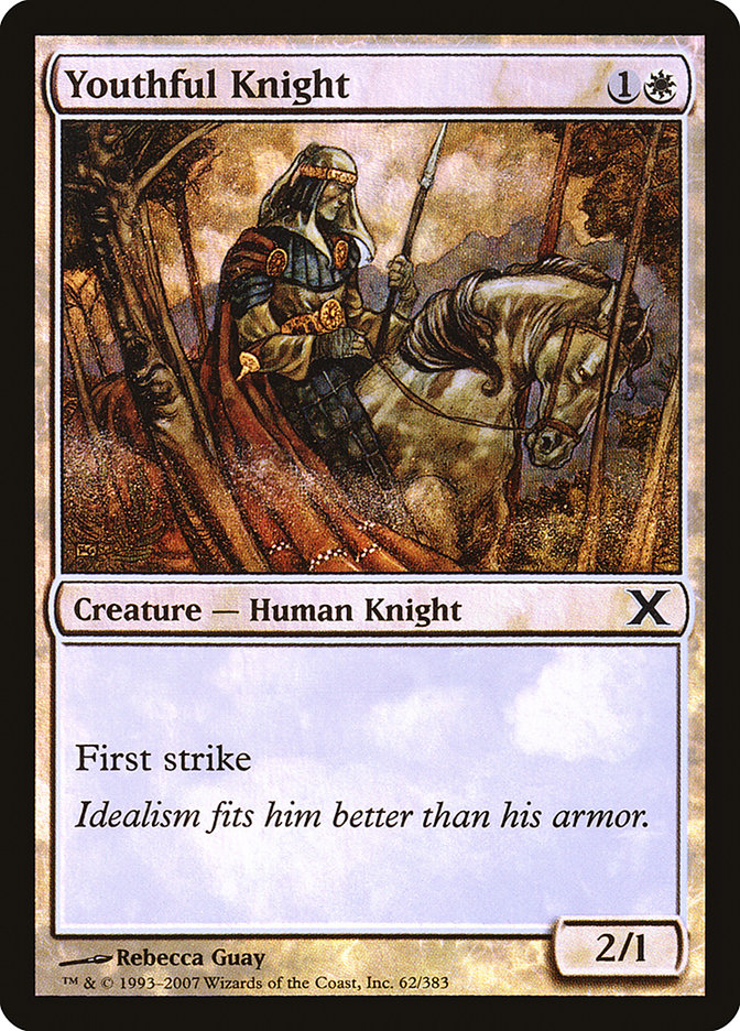 Youthful Knight (Premium Foil) [Tenth Edition] Magic: The Gathering