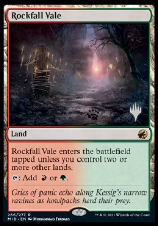 Rockfall Vale (Promo Pack) [Innistrad: Midnight Hunt Promos] Magic: The Gathering