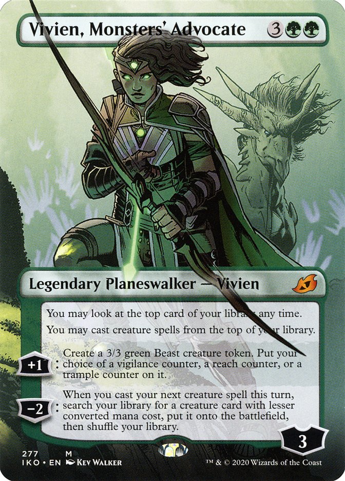 Vivien, Monsters' Advocate (Borderless) [Ikoria: Lair of Behemoths] Magic: The Gathering