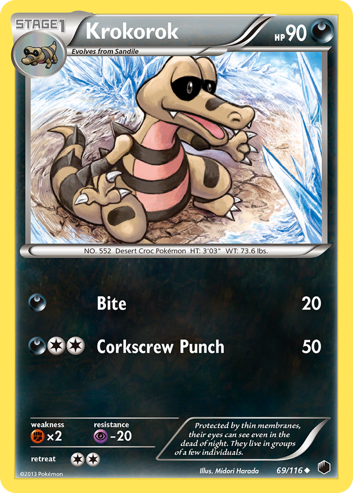 Krokorok (69/116) [Black & White: Plasma Freeze] Pokémon