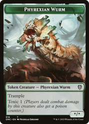 Phyrexian Wurm // Phyrexian Insect Double-Sided Token [Phyrexia: All Will Be One Commander Tokens] Magic: The Gathering
